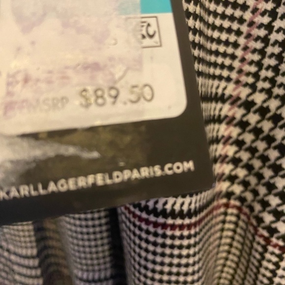 NWT PLUS SIZE KARL LAGERFELD BLACK & WHITE SKIRT SIZE 16 - Picture 3 of 6